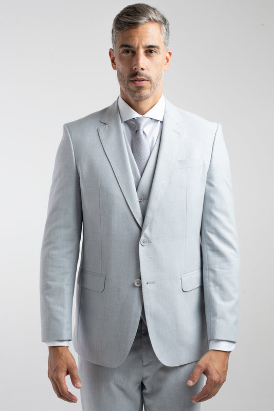 Terno Cerimônia Regular Poliviscose - Azul Acinzentado