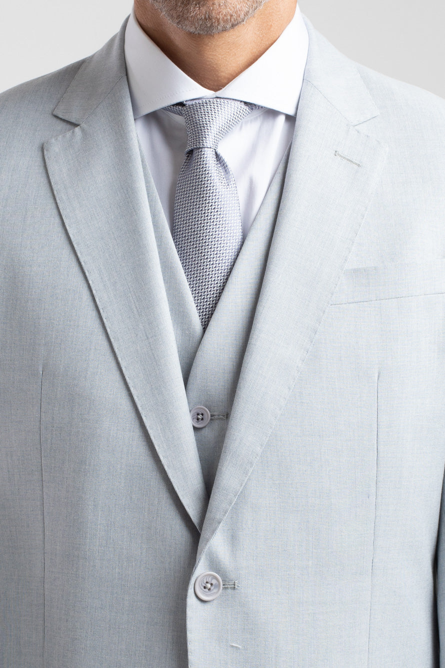 Terno Cerimônia Regular Poliviscose - Azul Acinzentado