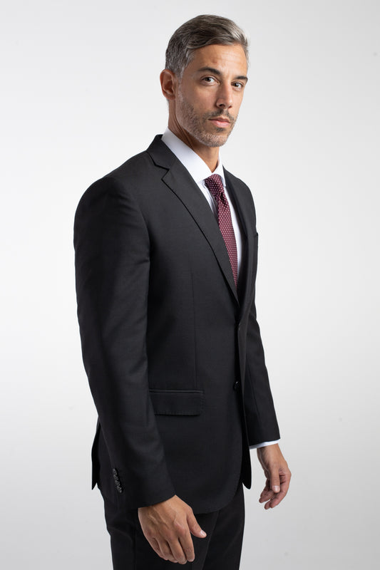 Terno 2 Botões Slim Liso Poliviscose - Chumbo