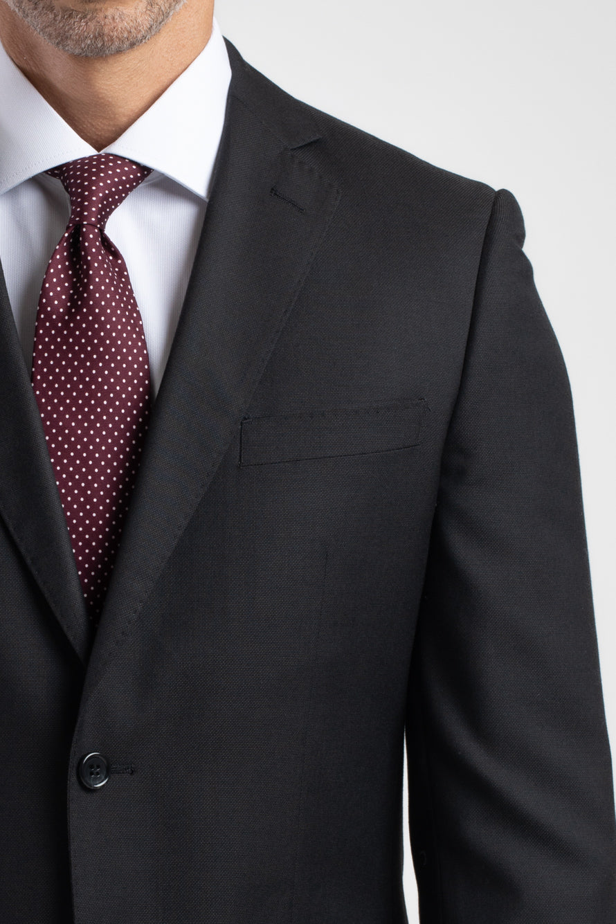 Terno 2 Botões Slim Liso Poliviscose - Chumbo