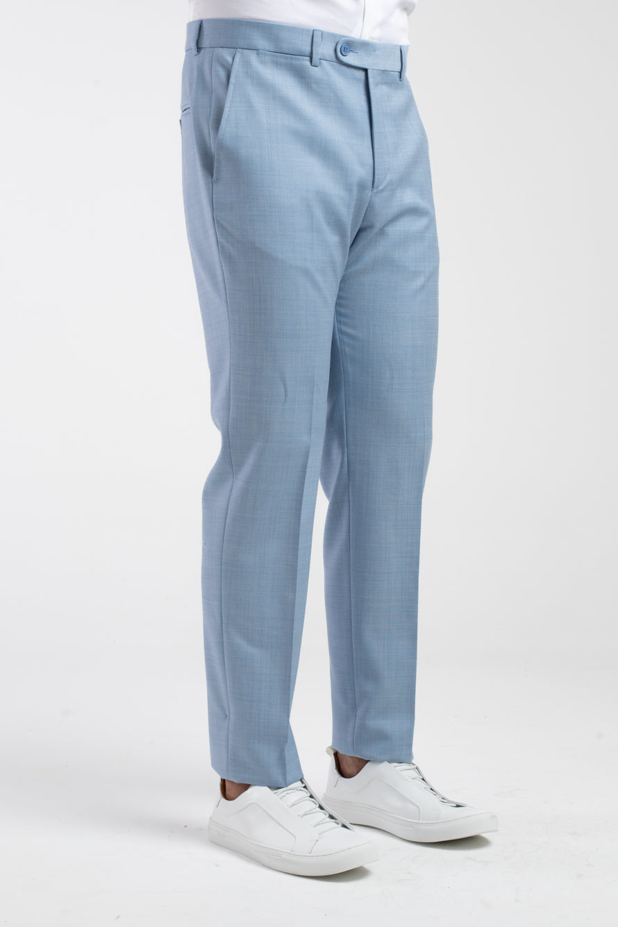 Terno 2 Botões Bristol De Lã Fria 120''S - Azul Claro