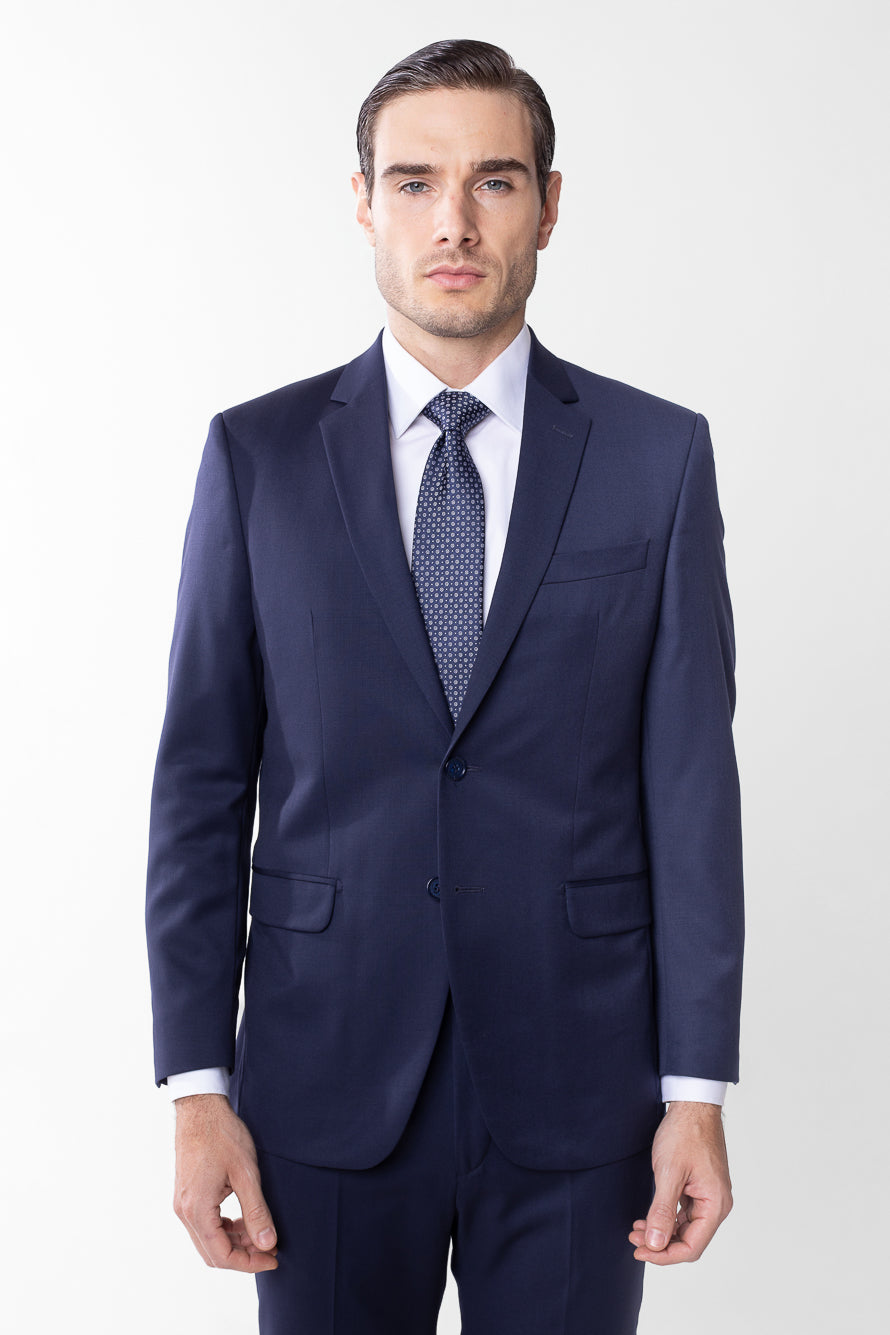 Terno Super 120 Liso Slim Bristol - Marinho