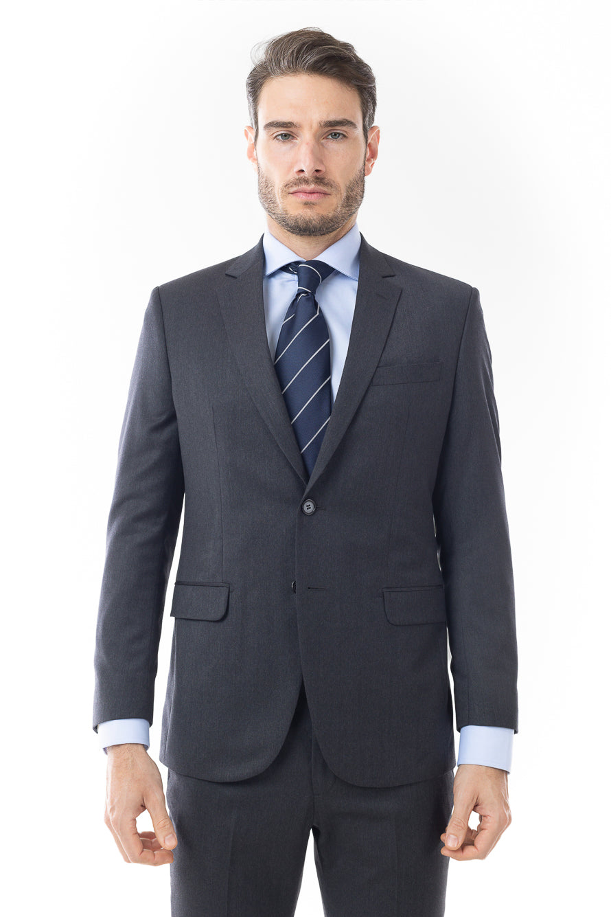 Terno Super 120 Liso Slim Bristol - Chumbo