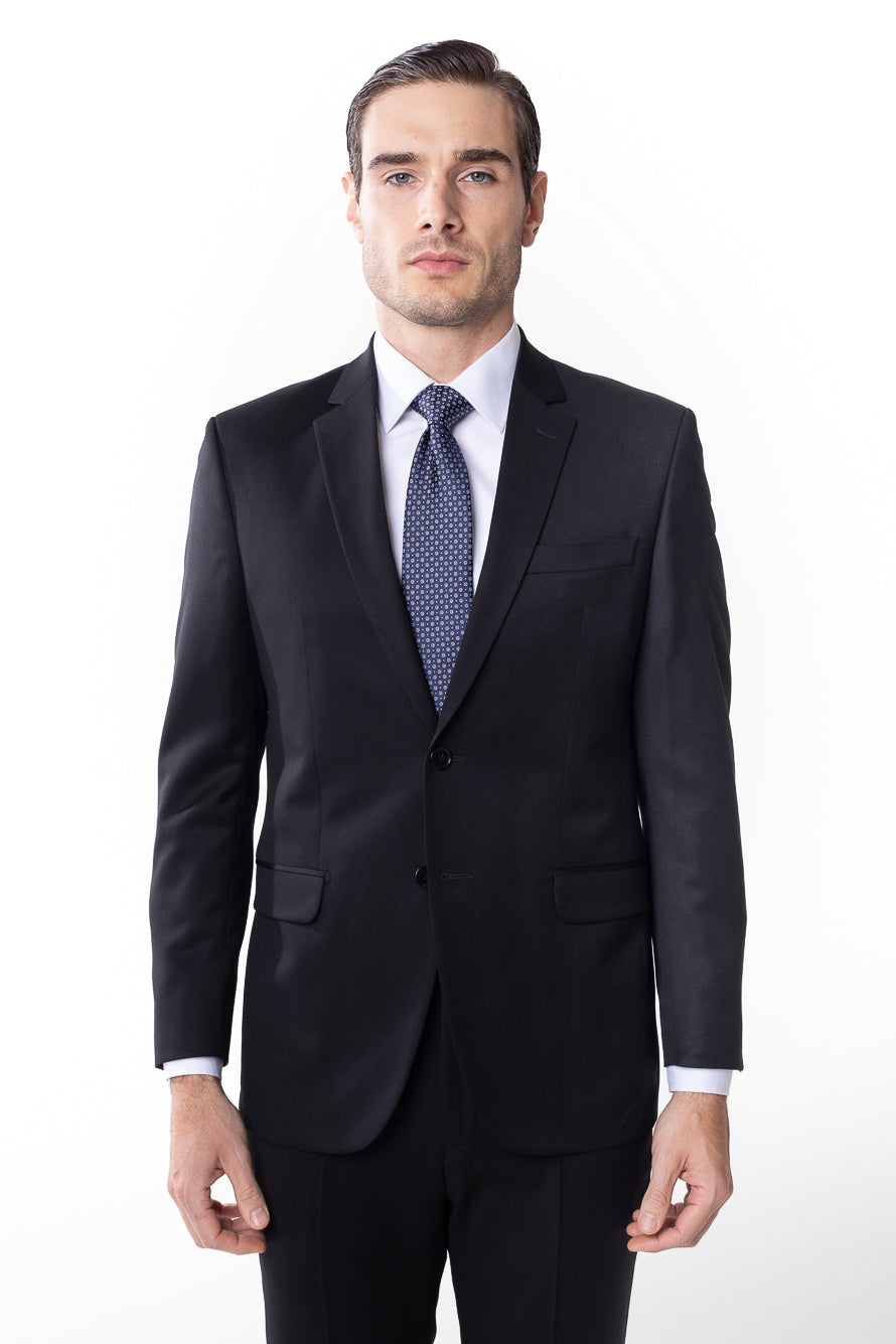 Terno Super 120 Liso Slim Bristol - Preto