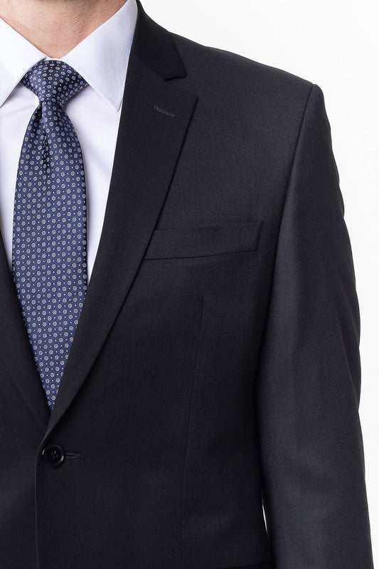 Terno Super 120 Liso Slim Bristol - Preto