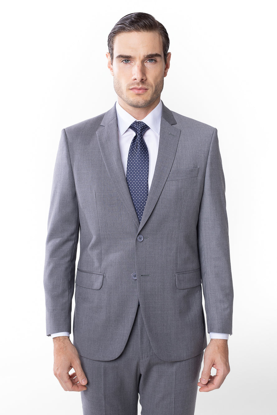 Terno Super 120 Liso Slim Bristol - Cinza