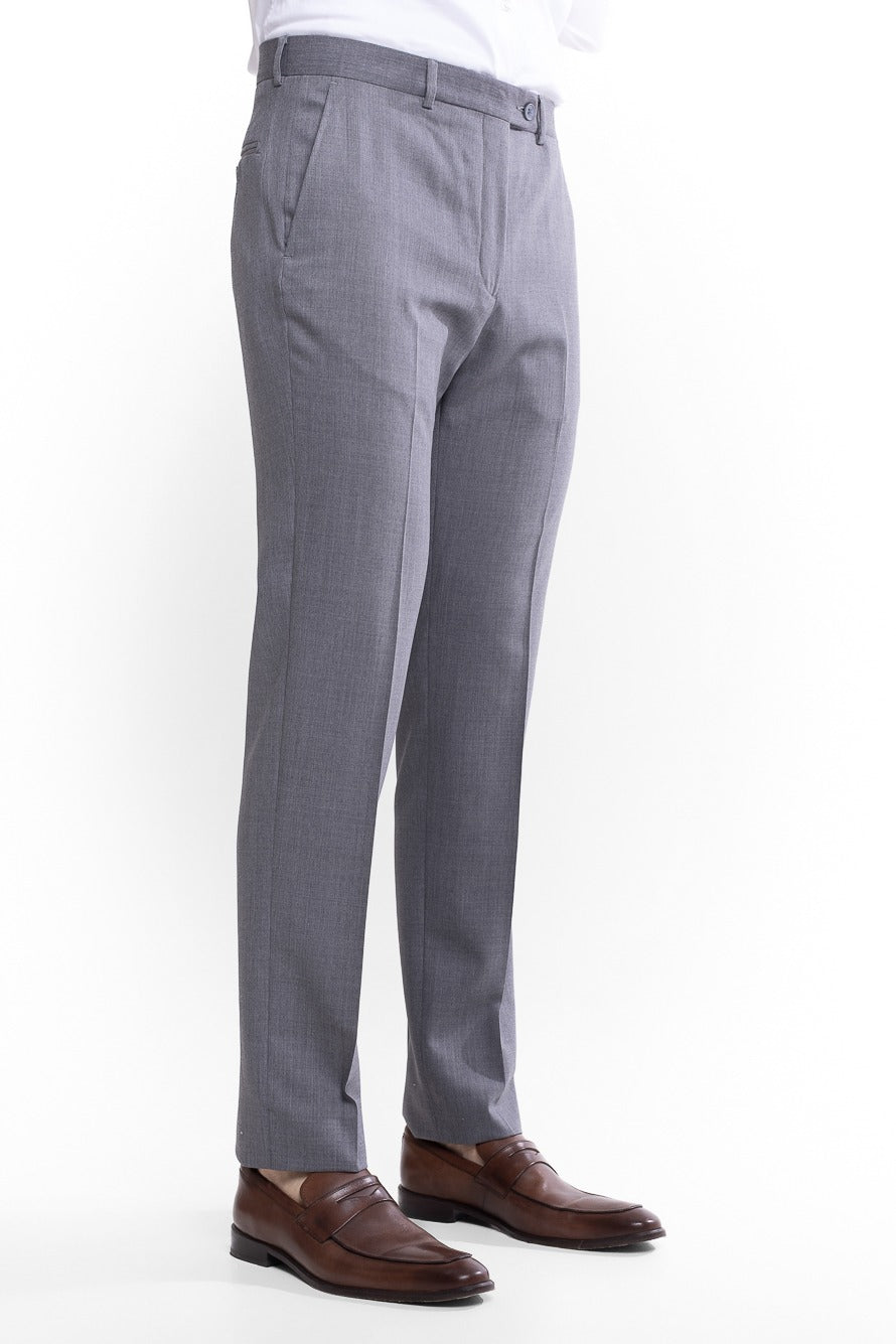 Terno Super 120 Liso Slim Bristol - Cinza