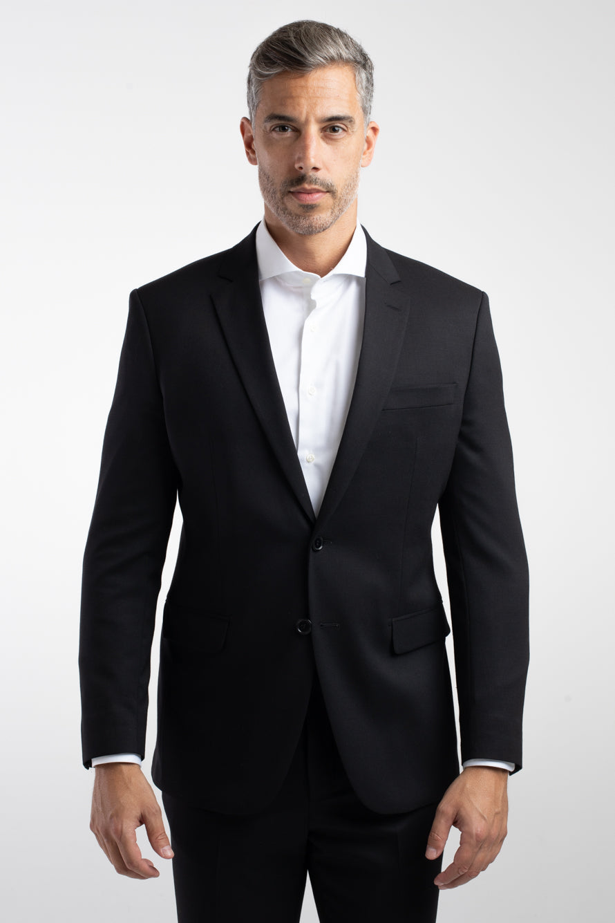 Terno 2 Botões Bristol De Lã Fria 120''S - Preto