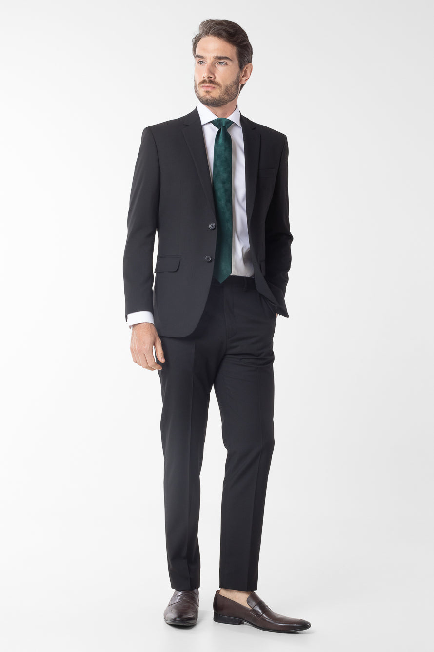 Terno Slim Cambridge Liso - Preto