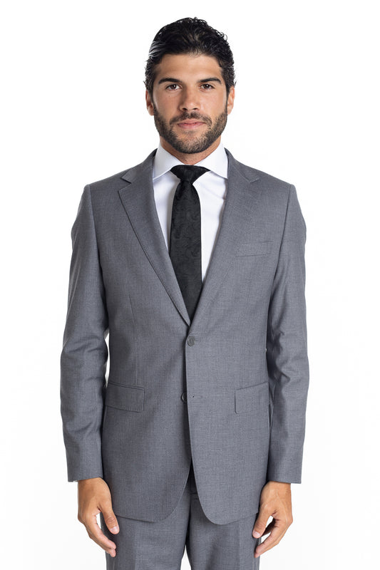 Terno Slim Liso Extra - Cinza Claro