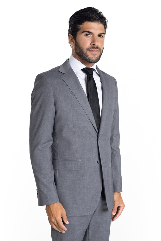 Terno Slim Liso Extra - Cinza Claro
