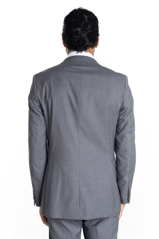 Terno Slim Liso Extra - Cinza Claro