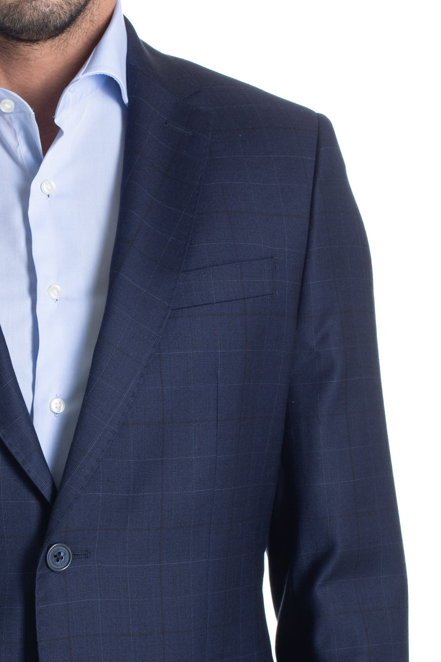 Terno Xadrez Slim Premium - Marinho
