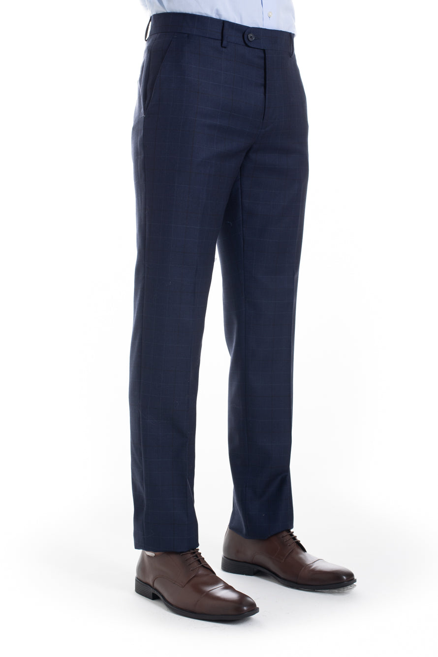 Terno Xadrez Slim Premium - Marinho