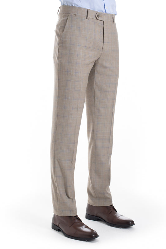 Terno Xadrez Slim Premium - Bege