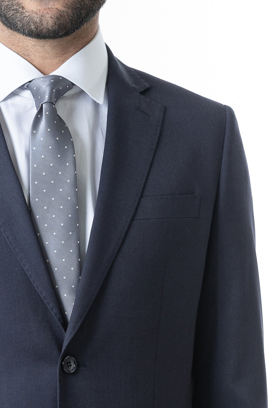 Terno Slim Liso Poliviscose - Marinho