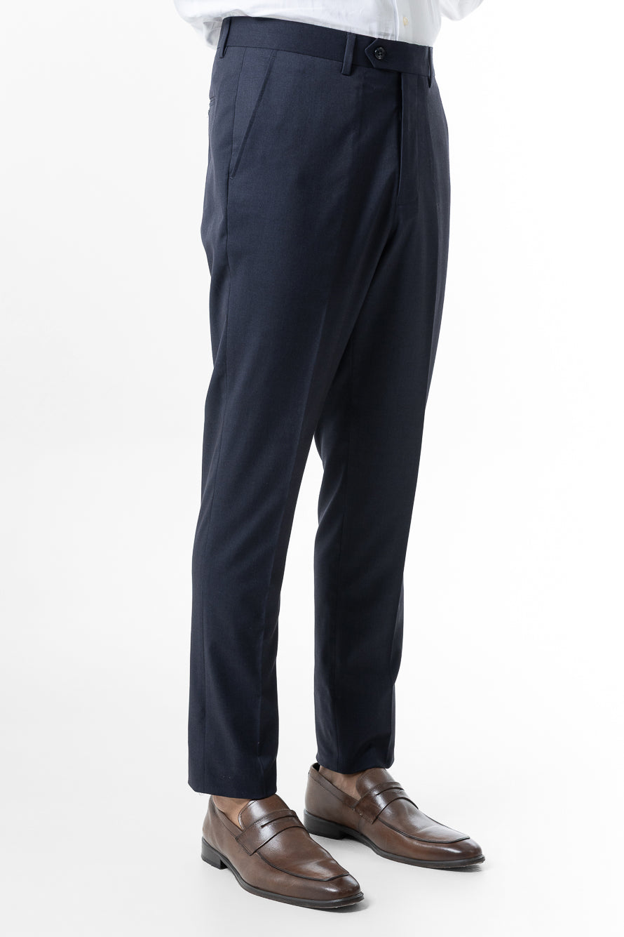 Terno Slim Liso Poliviscose - Marinho