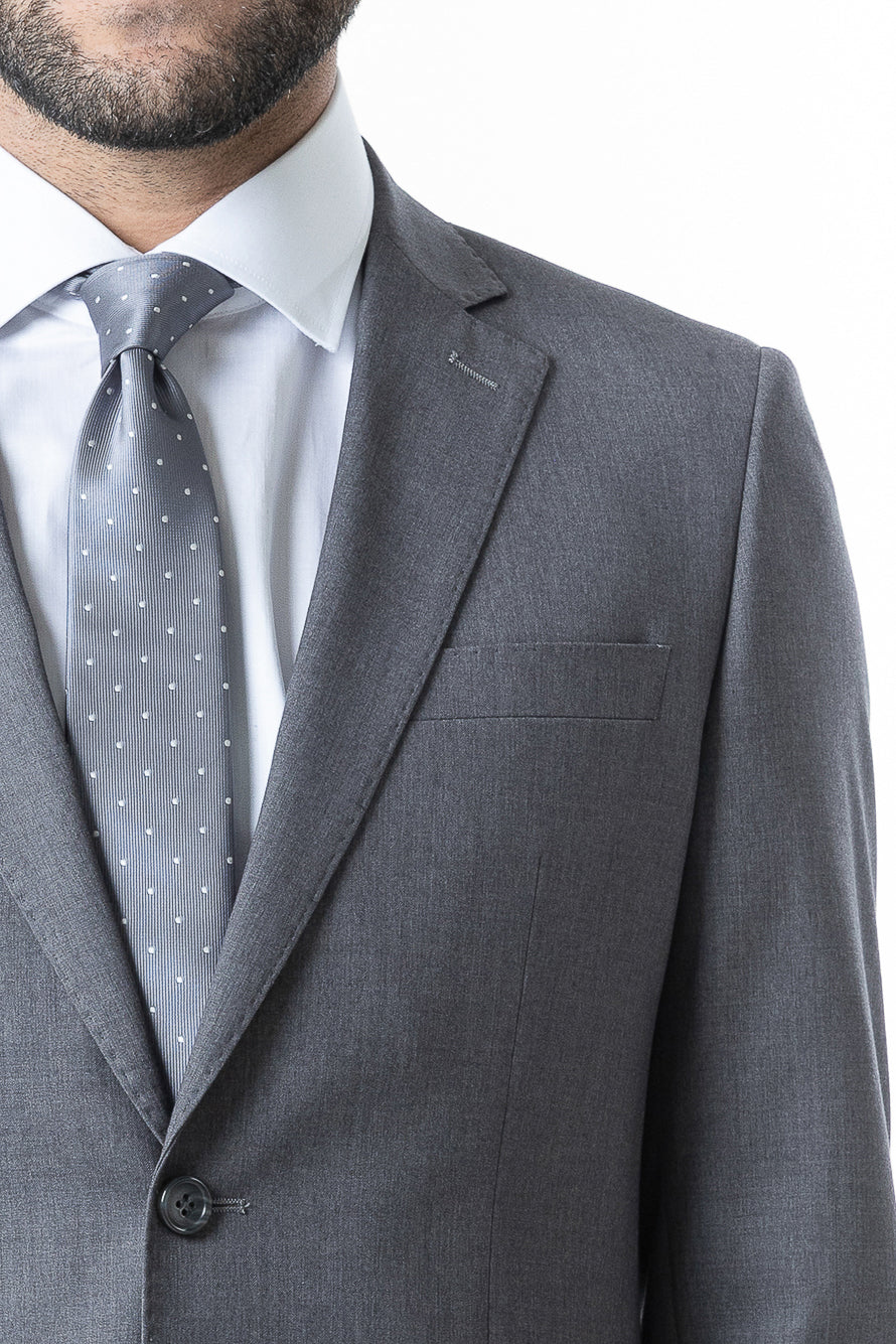 Terno Slim Liso Poliviscose - Grafite