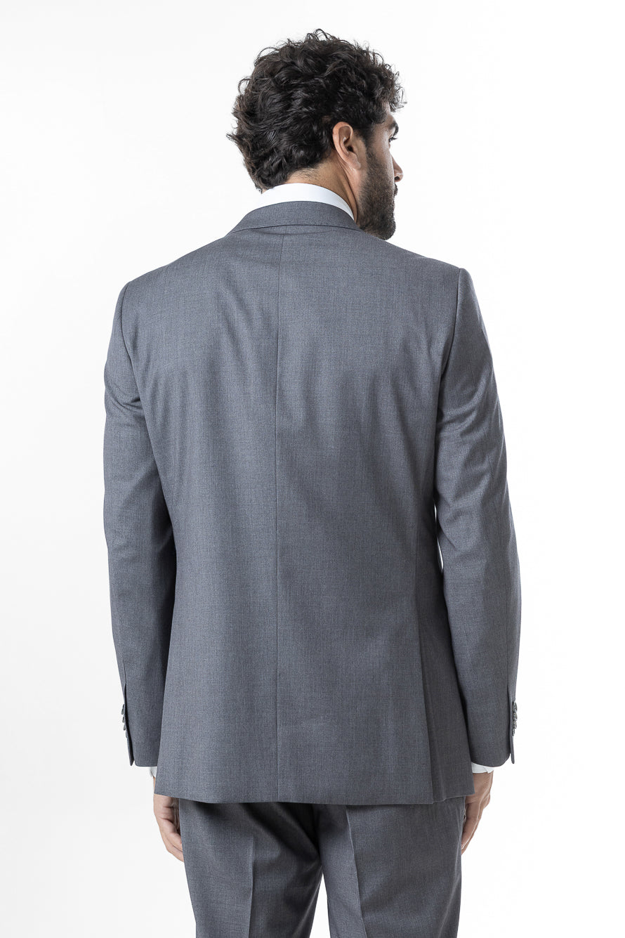 Terno Slim Liso Poliviscose - Grafite