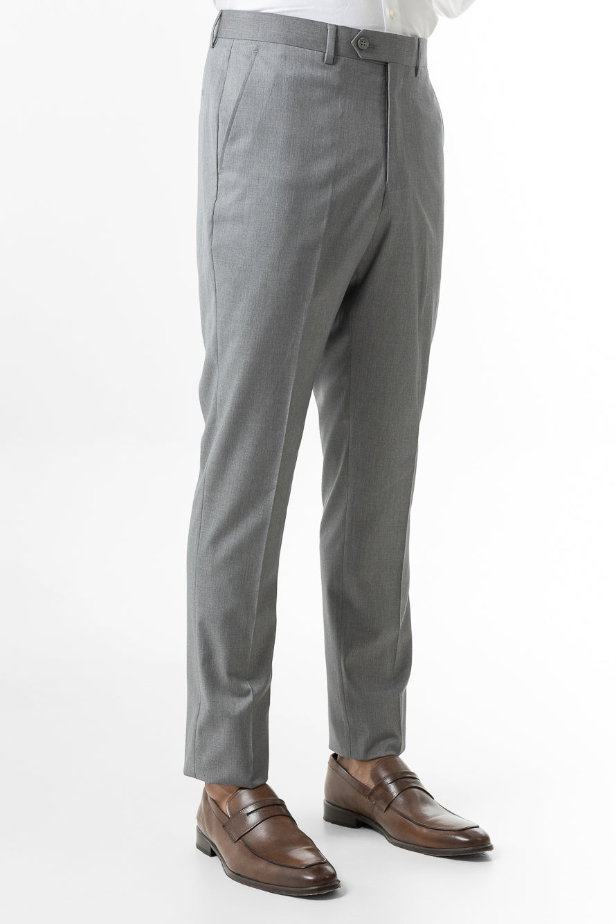 Terno Slim Liso Poliviscose - Cinza