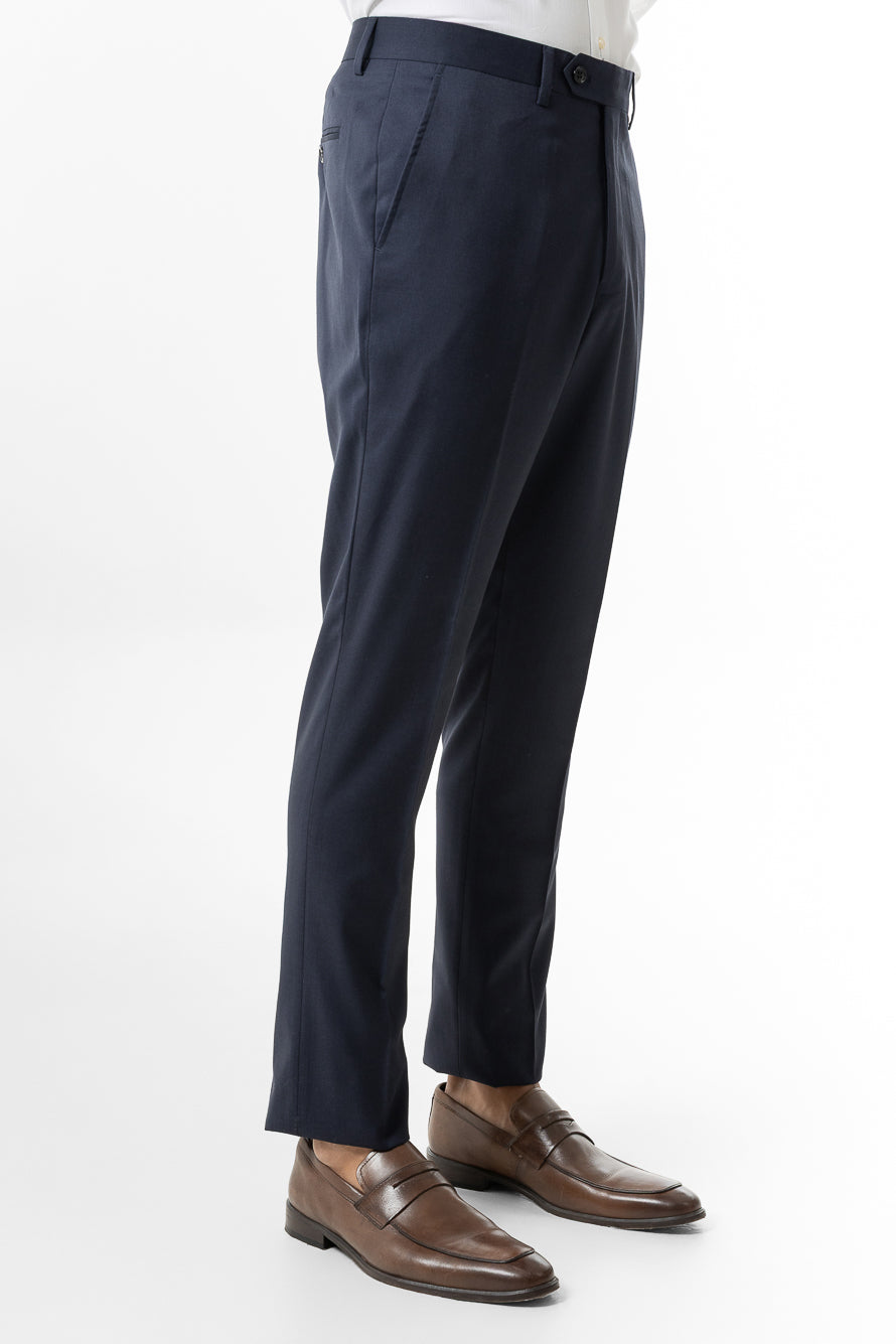 Terno Slim Liso Poliviscose - Azul Escuro
