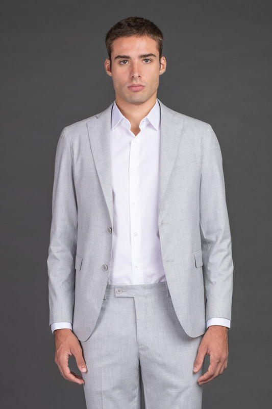 Terno Com Forro Slim Fantasia - Cinza Claro