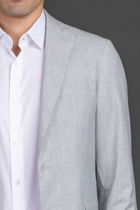 Terno Com Forro Slim Fantasia - Cinza Claro