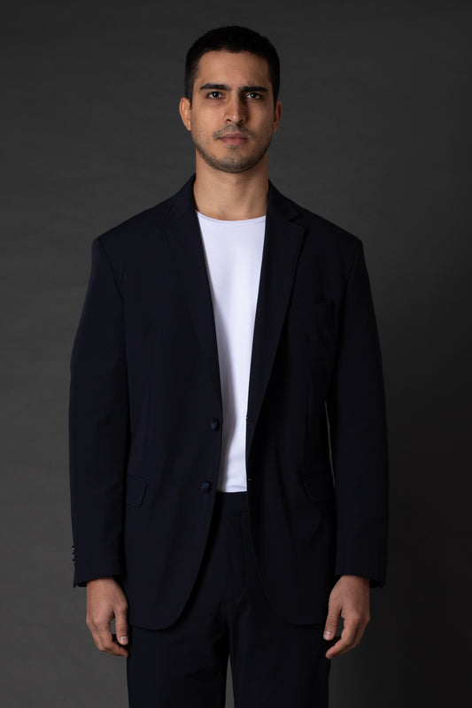 Terno Slim Tecnológico Sem Forro - Marinho Noite