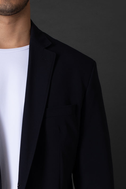 Terno Slim Tecnológico Sem Forro - Marinho Noite