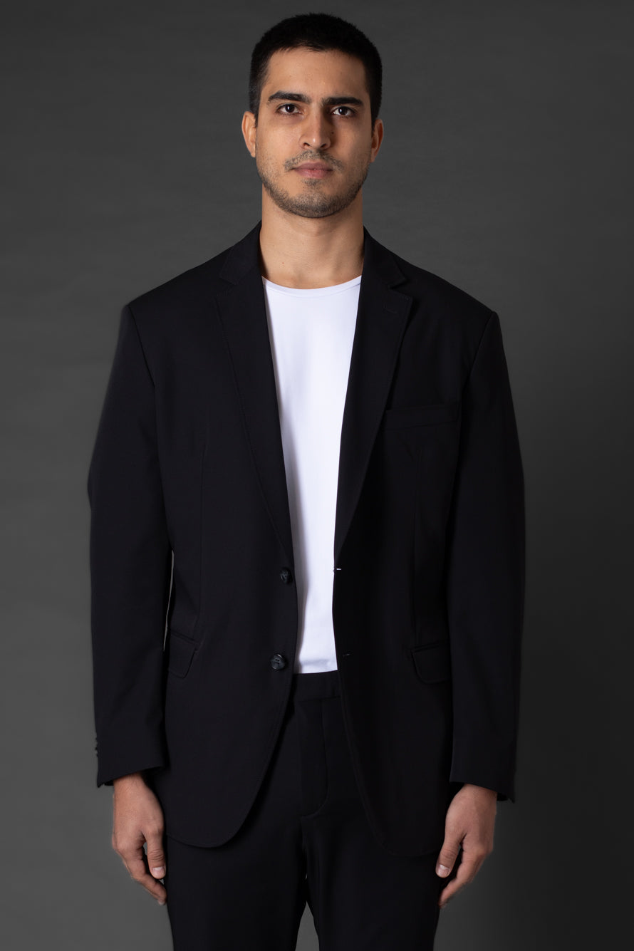 Terno Slim Tecnológico Sem Forro - Preto