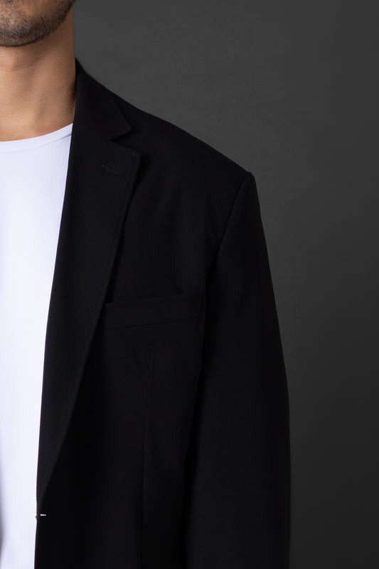 Terno Slim Tecnológico Sem Forro - Preto