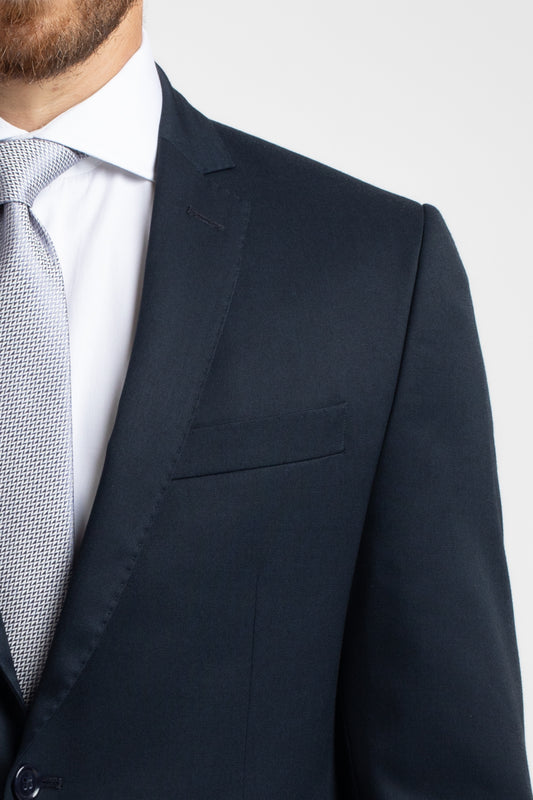 Terno 2 Botões Slim Liso Poliviscose - Marinho Noite