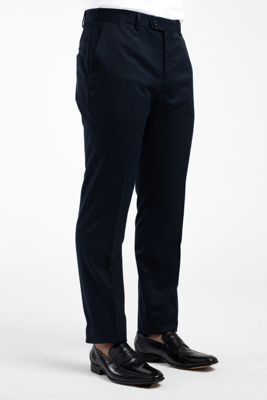 Terno 2 Botões Slim Liso Poliviscose - Marinho Noite