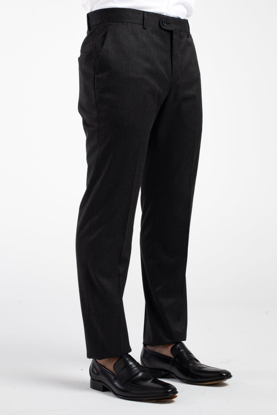 Terno 2 Botões Slim Liso Poliviscose - Grafite