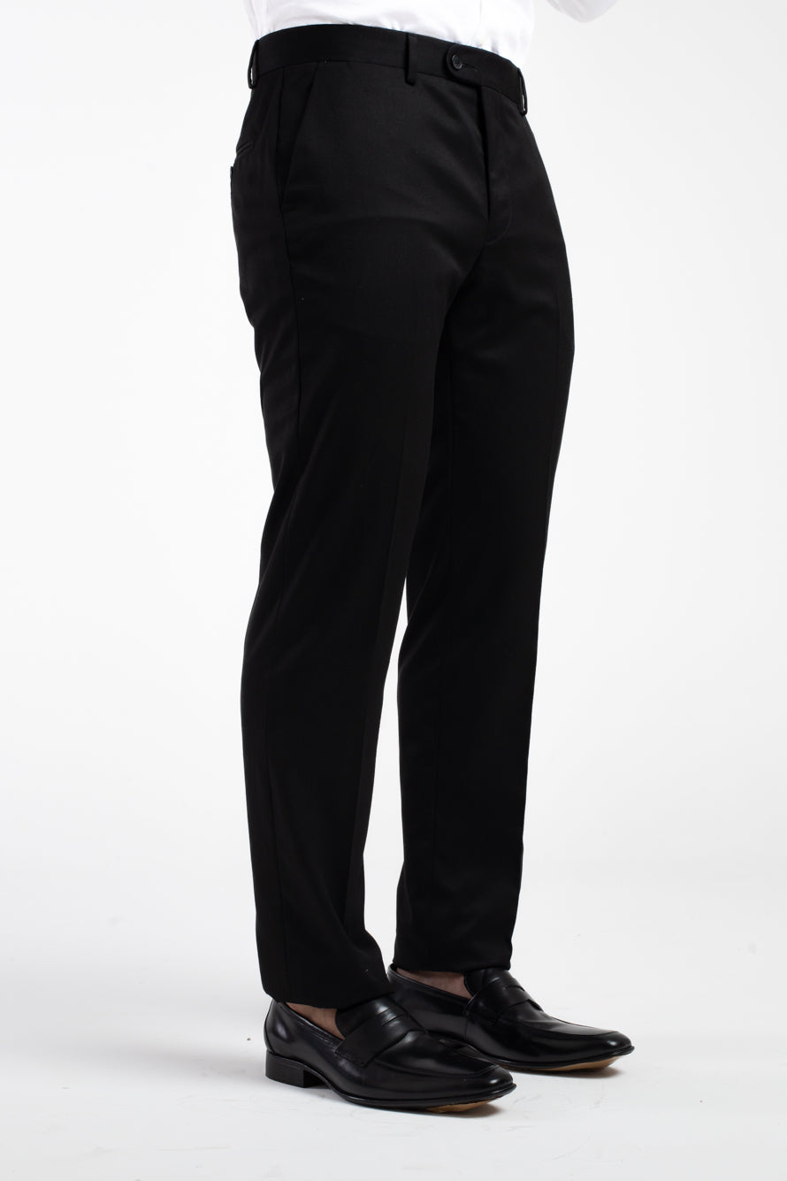 Terno 2 Botões Slim Liso Poliviscose - Preto