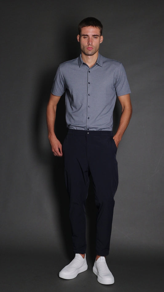 Calça Chino Slim Bolso Faca Tecnológica - Marinho