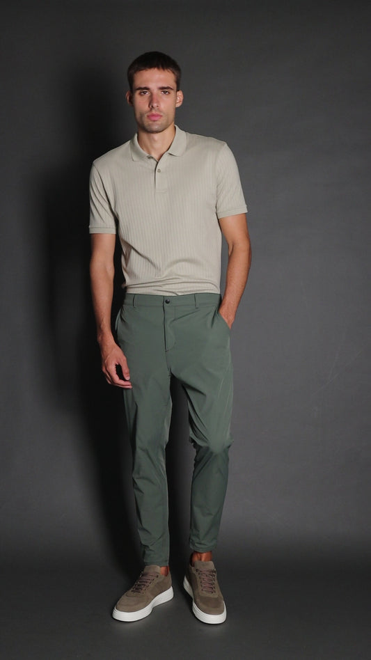 Calça Chino Slim Bolso Faca Tecnológica - Verde Militar