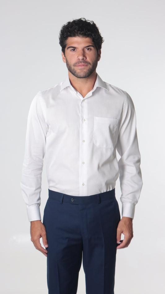Camisa Social Maquinetada Ruth - Branco